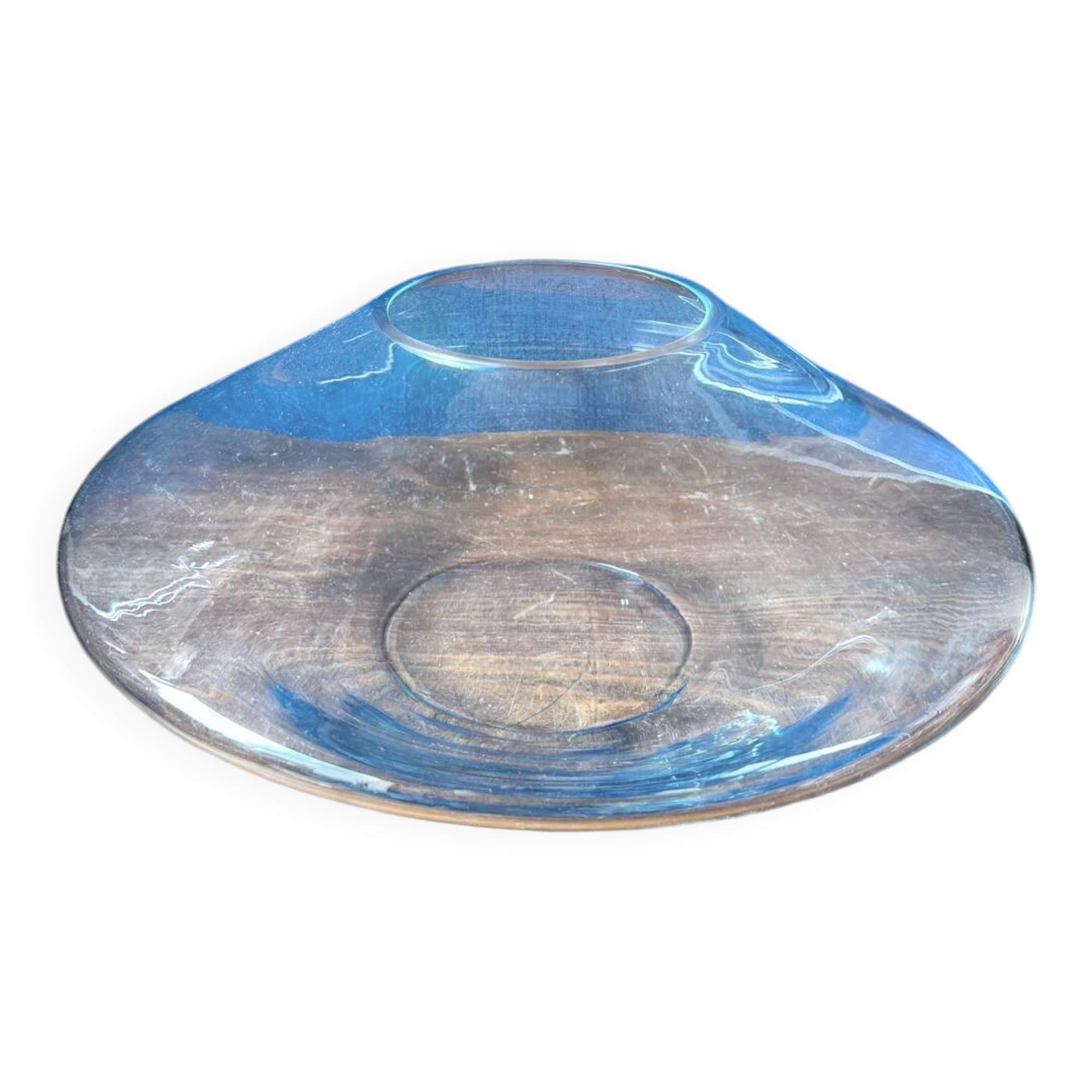 Large vase design Space Age – transparent glass