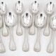 Ercuis Coquille 12 dessert spoons, silver-plated, 16.5 cm, excellent condition.