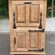 Renovated Spanish secretary in solid oak, 19th century