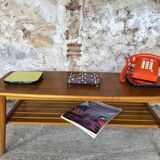 Scandinavian teak coffee table in the 70s
