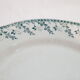 Lot de 6 assiettes plates en porcelaine opaque de Gien modèle Montigny, terre de fer.