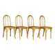 Set of 4 THONET chairs No. A 738 from 1920, caned - bistro -
