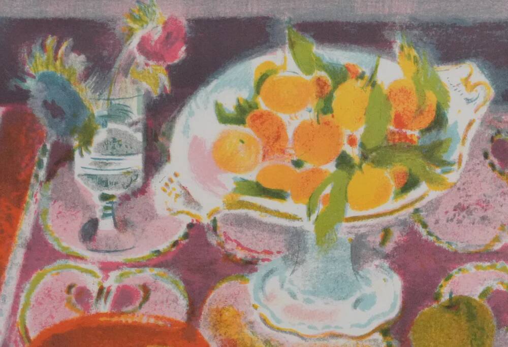 Paul Collomb: The Indian sheet, original signed lithograph.