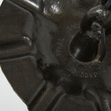 Foor lamp signed Jacques Vidal wrought iron dated 1967
