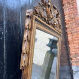 Louis XVI mirror in carved and gilded wood, 18th century