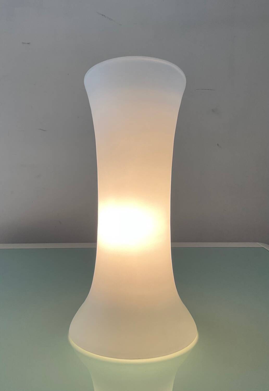 Vintage frosted glass lamp from the 70s-80s