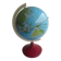 vintage world map, burgundy plastic base