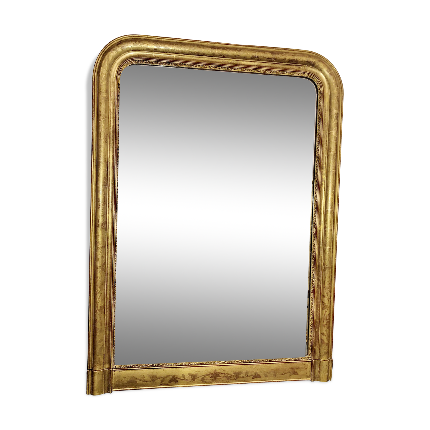 Miroir 142x102 Louis Philippe dorure feuille d'or