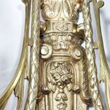 Aplique de pared de bronce. Francia, 1950s.