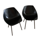 Pair of shell chairs, Pierre Guariche, recent edition "Maison du monde"