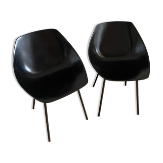 Paire de chaises coquillage, Pierre Guariche, édition récente "Maison du monde"