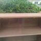 Vintage antique display shelf with Scandinavian tapered legs.