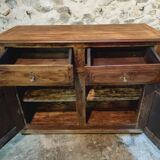 Buffet Ancien Français du XVIIᵉ Siècle en Bois de Châtaignier