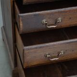 Antique English Oak Secretary / Chest of Drawers