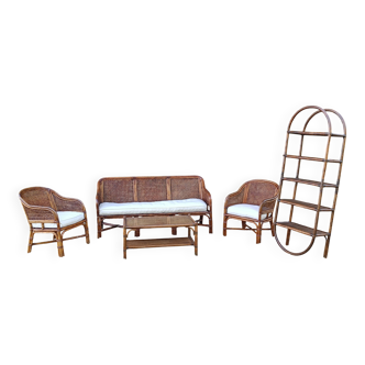 vintage rattan lounge