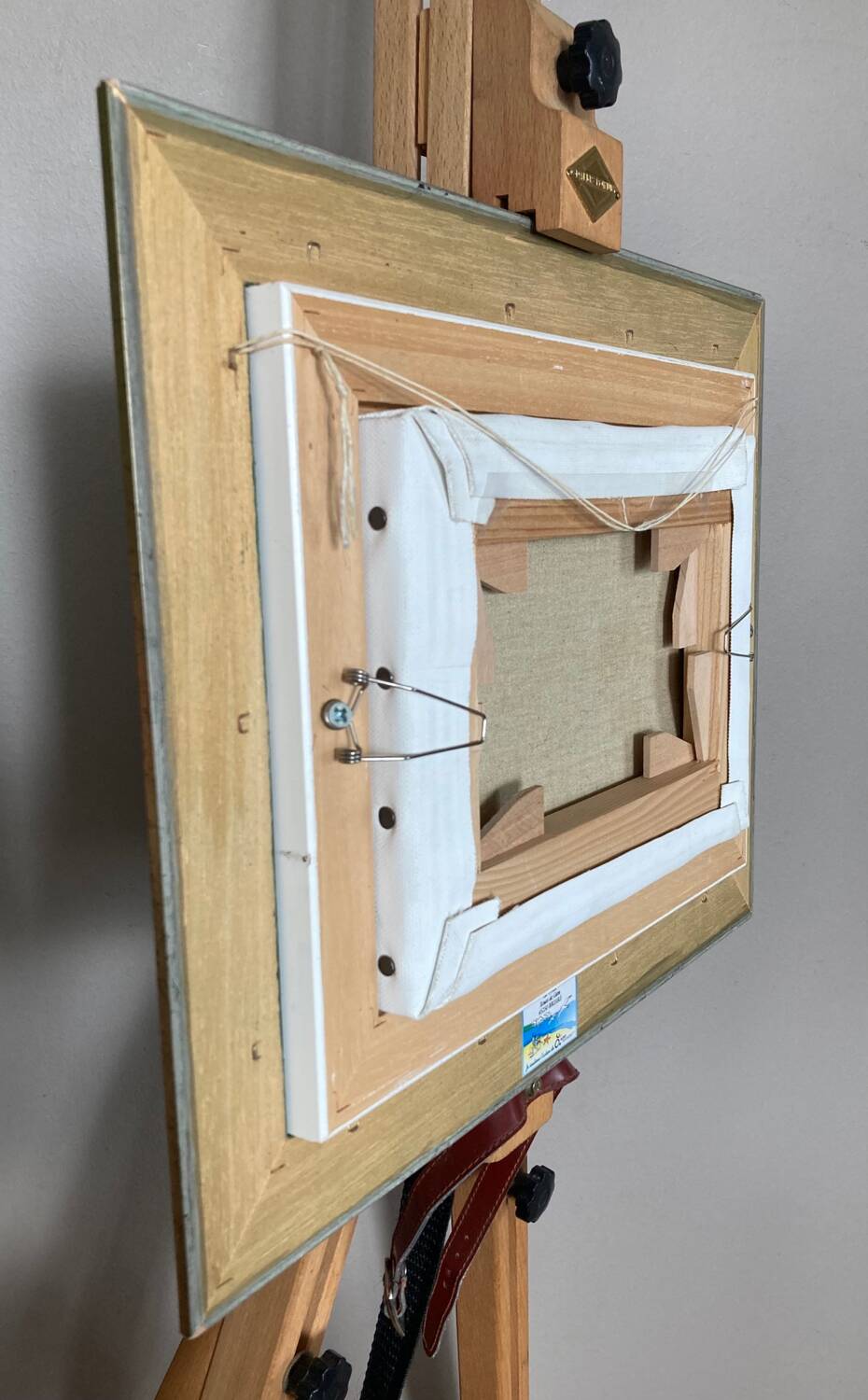 Oil painting on canvas 20th century seascape signed MLR Marie Louise REFALO