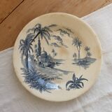 Antique Gien plate "Views of the East" – Ironstone