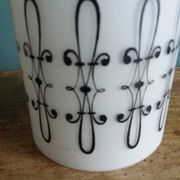 Suspension lampe abat jour verre motif arabesque