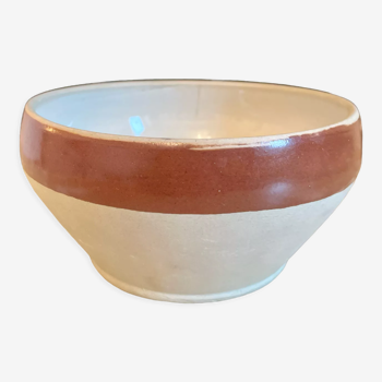 Flat bowl bowl in old Digoin stoneware