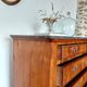 Louis-Philippe Commode (19th century) Walnut Burl Saint Anne Marble