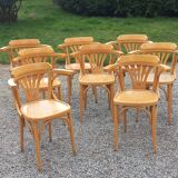 Set of 8 bistro chairs from the 50s/60