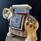 Elephant plant pot ceramic 1970s - xl - blue -