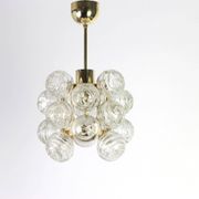 1 of 3 Small Spectacular Sputnik Suspension with Snowballs Doria, Germany, 1970s