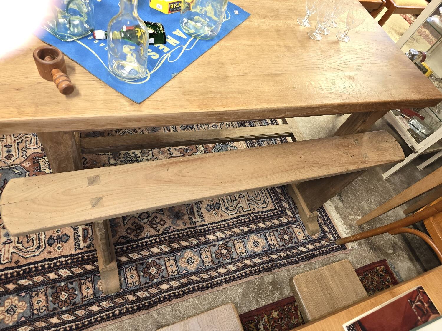 Vintage solid oak farmhouse table