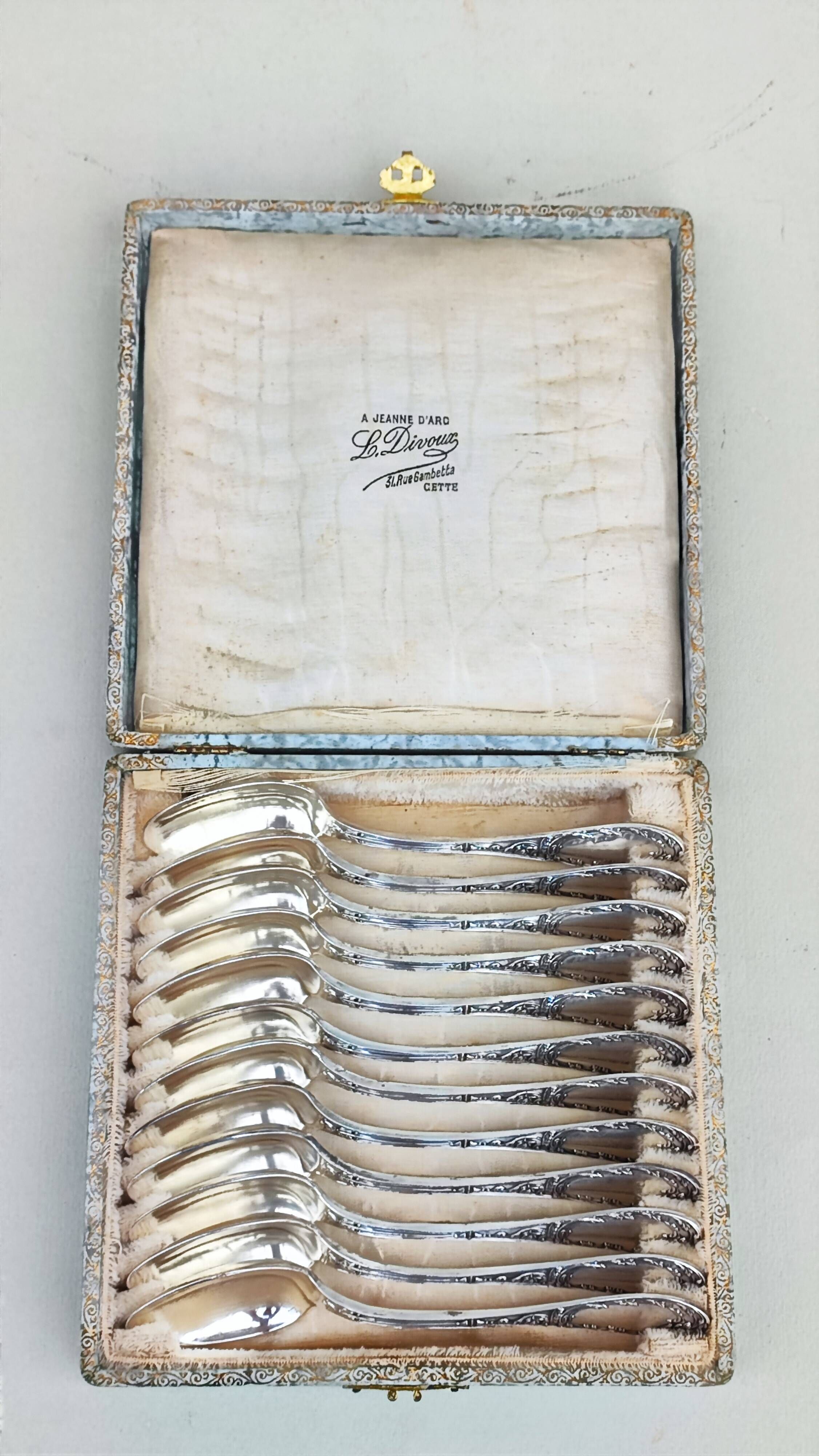 12 silver plated teaspoons