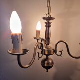 Lampe classique en laiton de style hollandais de couleur bronze doré