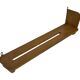 Vintage wooden wall shelve rack bookshelf in wood minimalist