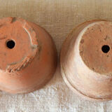 4 old terracotta pots height 12 cm