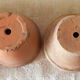 4 old terracotta pots height 12 cm