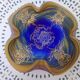 Gabriel Millesi - Pérouges - Polychrome glass corolla bowl with gold decoration