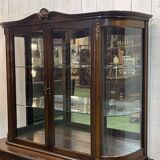 English 2-body mahogany display cabinet from the 70s