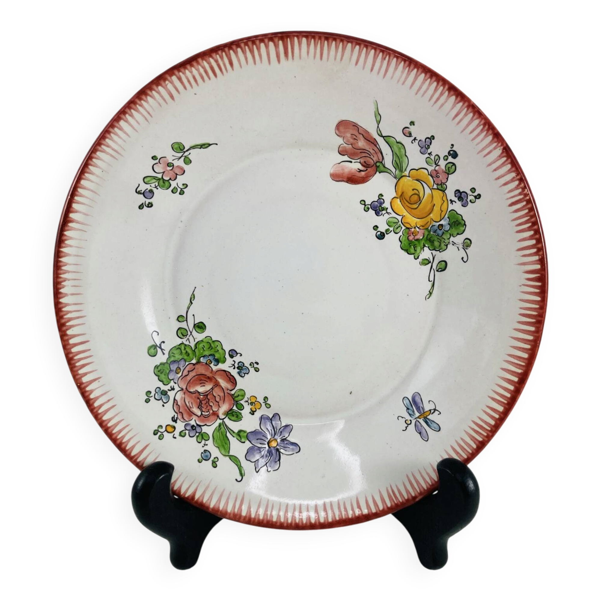 Small plate in earthenware from Angoulême Alfred Renoleau - 1890/1900