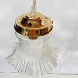 Baladeuse globe en verre opalin avec jupon