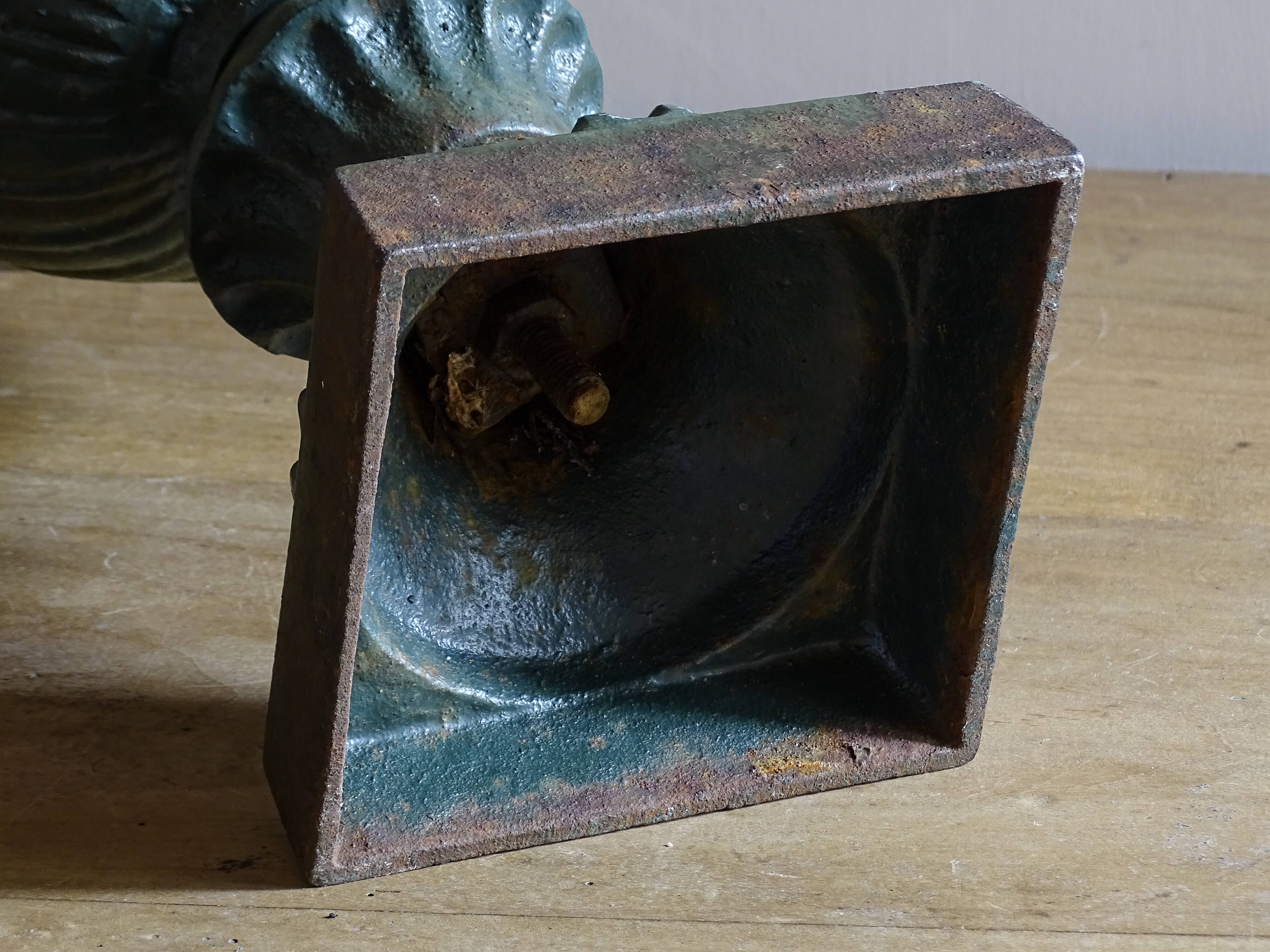 Antique Cast Iron Garden Urn, Campana Form Planter