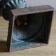 Antique Cast Iron Garden Urn, Campana Form Planter