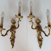 Paire d'appliques style Régence en bronze doré