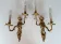 Pair of Régence style wall sconces in gilded bronze