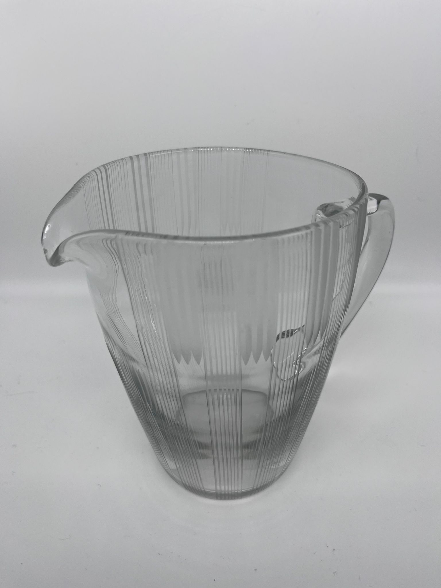 50s chiseled glass pitcher
