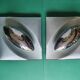 Paire d'appliques murales ufo futuristes