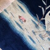 Antique 1890s Chinese Peking rug with crane design 95cm x 152cm