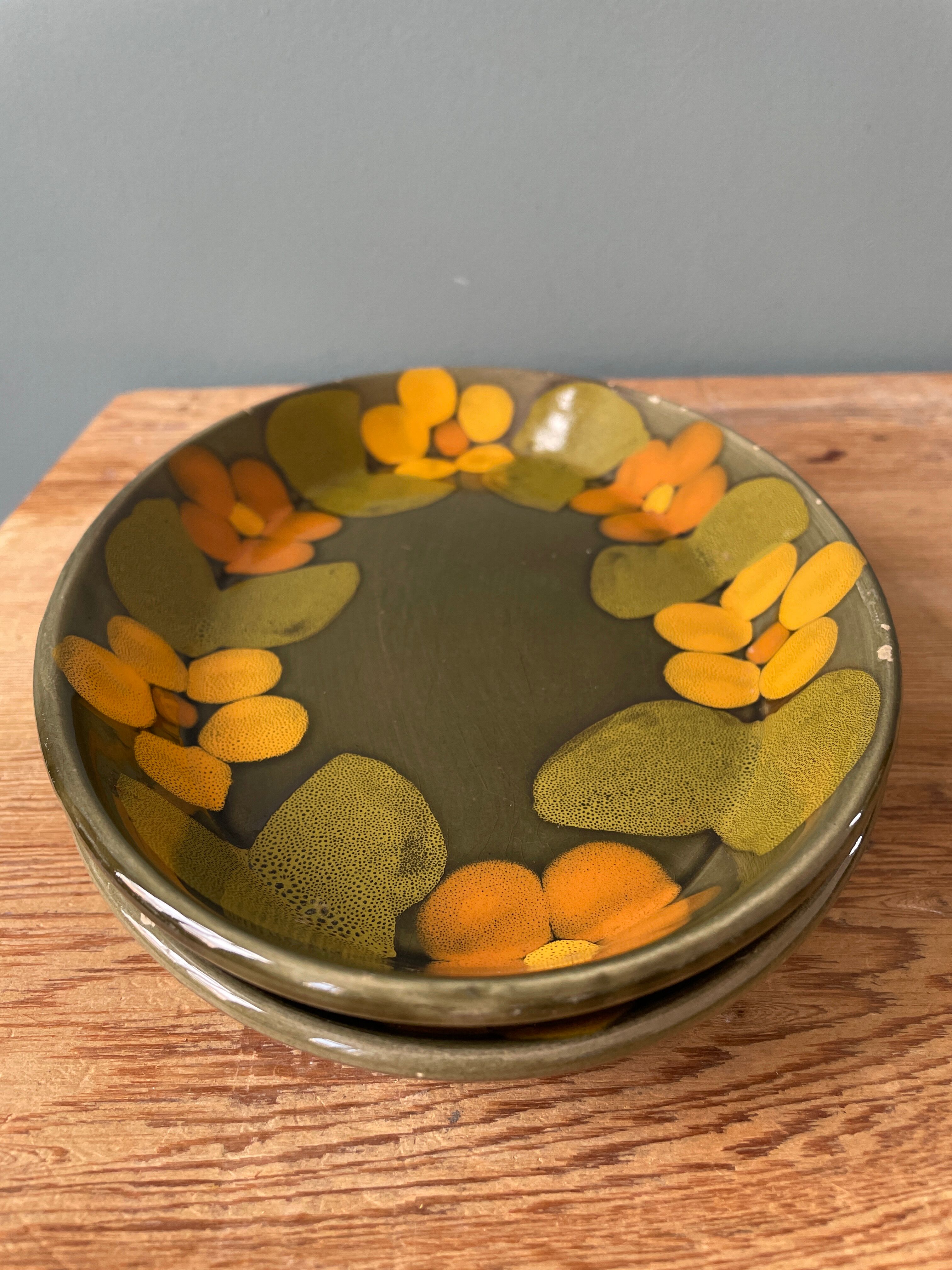 Lot de 4 plats vintage MBFA Pornic, modèle « Candice »
