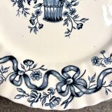 Longchamp ironstone dinner plate, "Ribbons" service