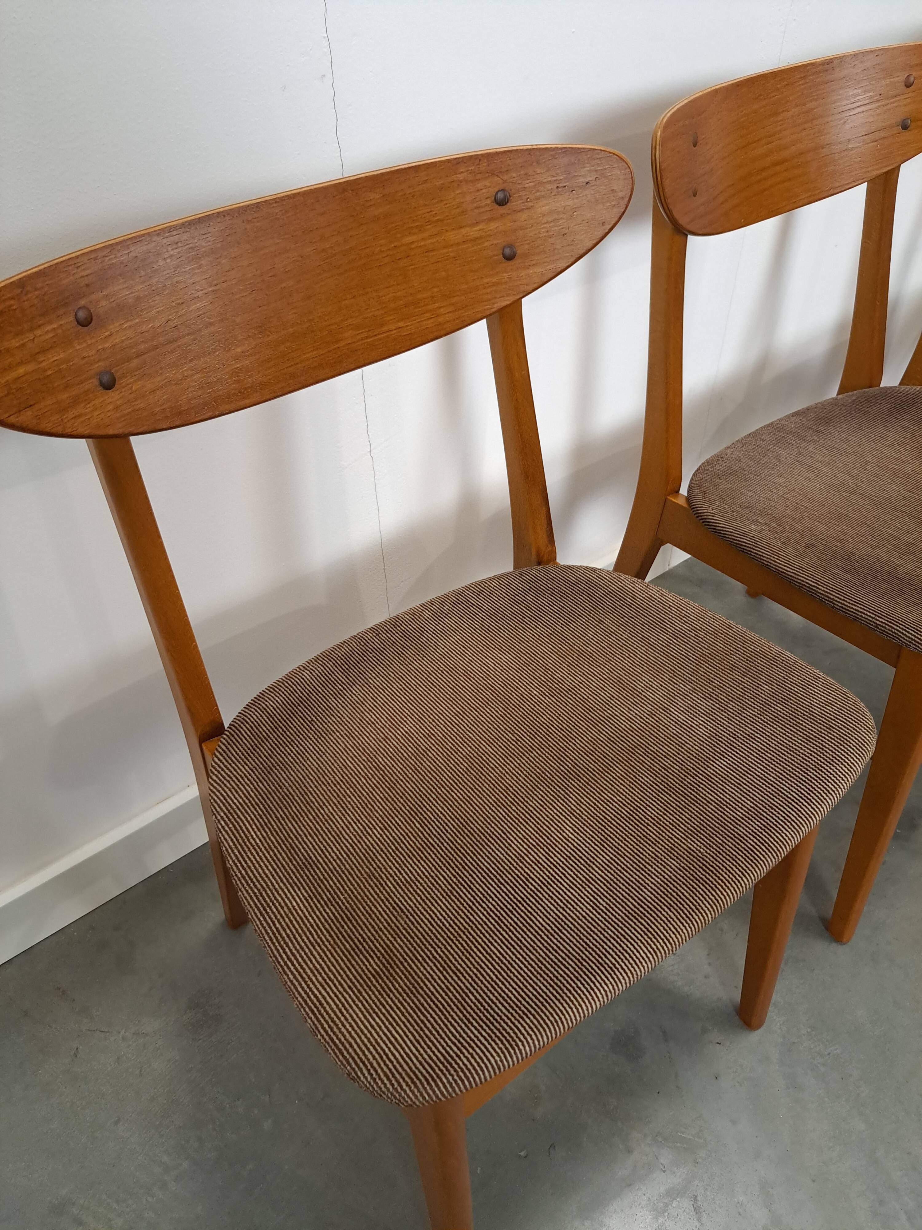 Set of 4 Deense teak Farstrup Møbler Model 210 eetkamerstoelen, dining