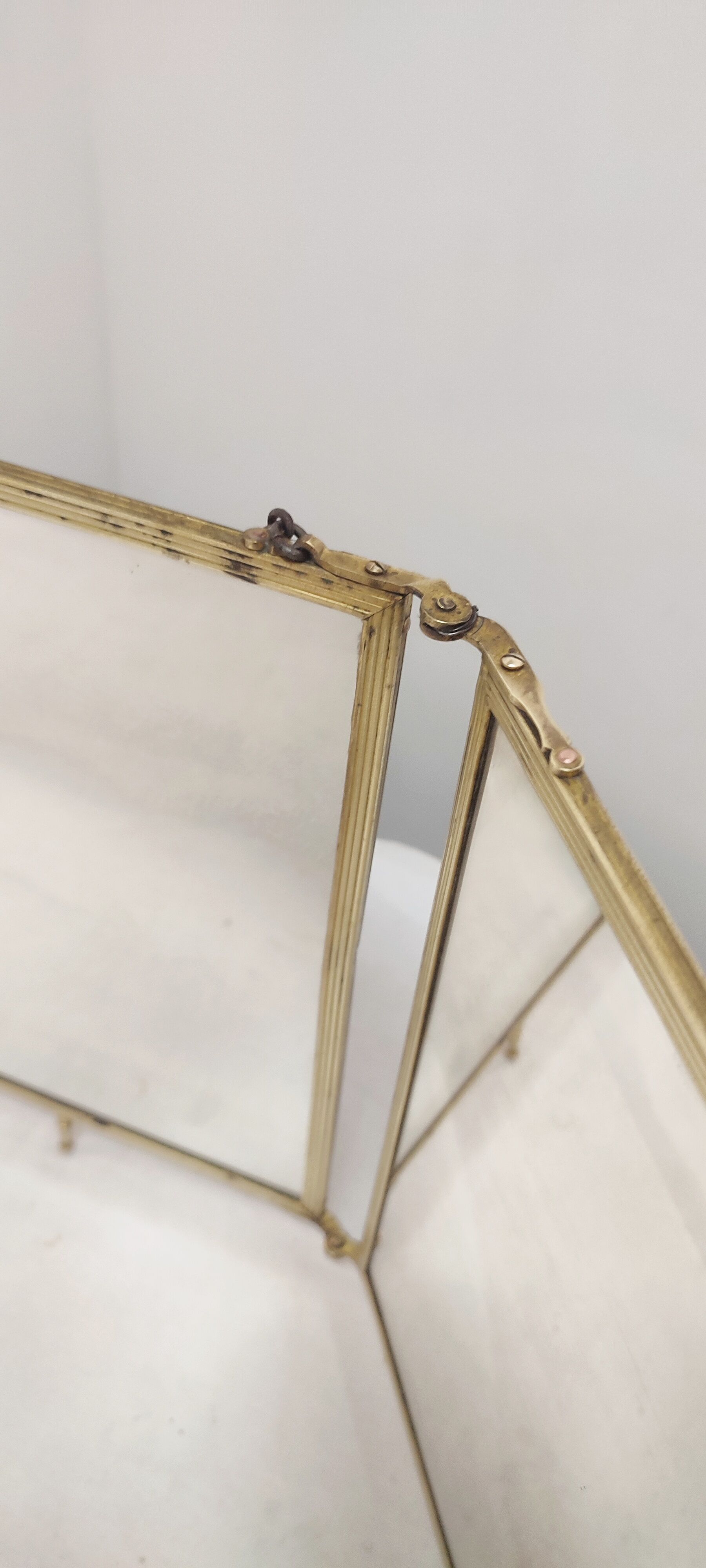 Folding mirror triptych. France 1920s 68x30cm