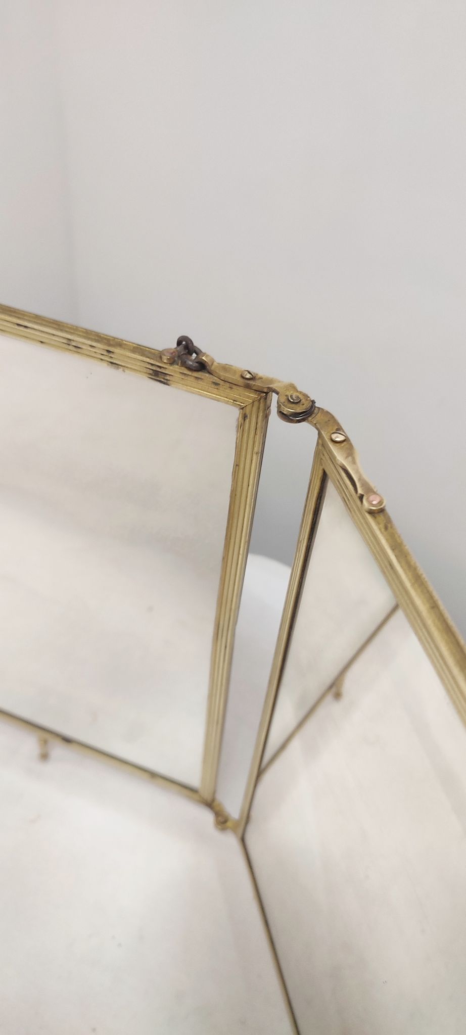 Folding mirror triptych. France 1920s 68x30cm