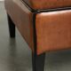 Ottoman, pouf en cuir de mouton cognac